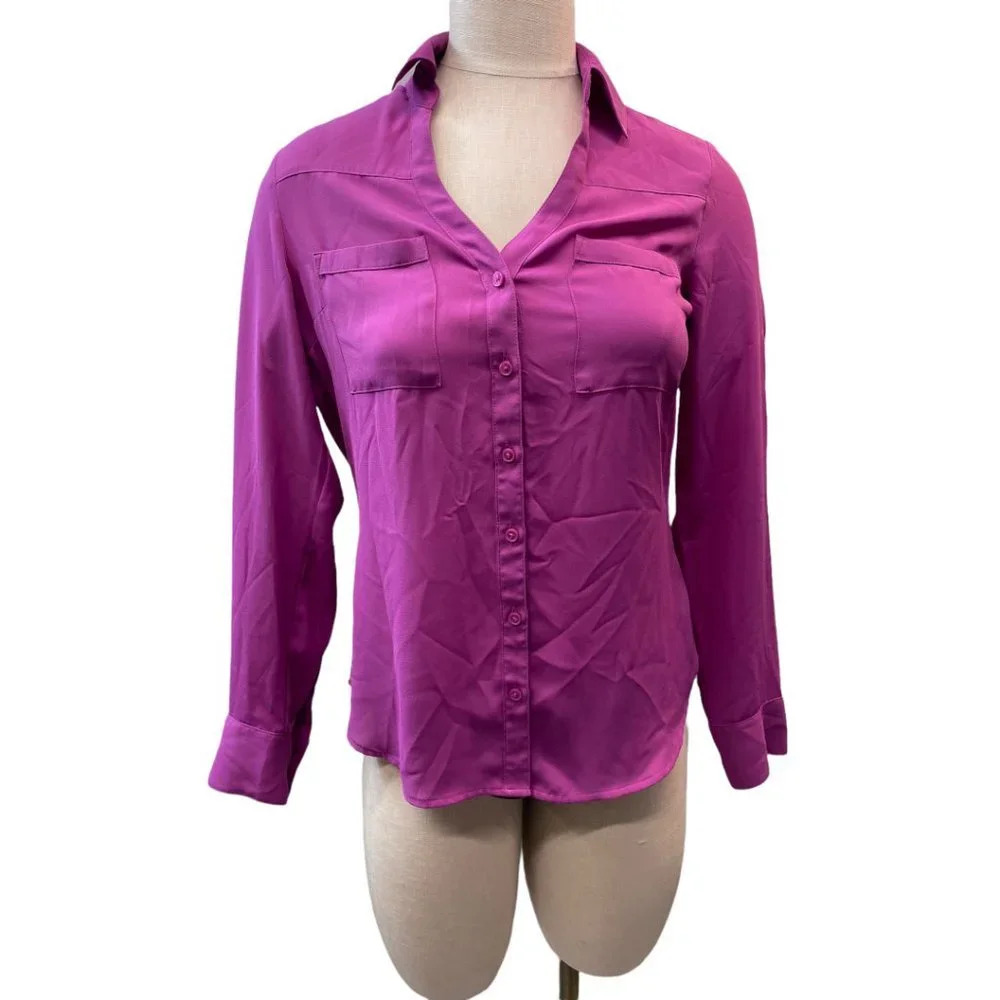 Express Lt. Purple‎ Button down Long Sleeve Ladies Shirt